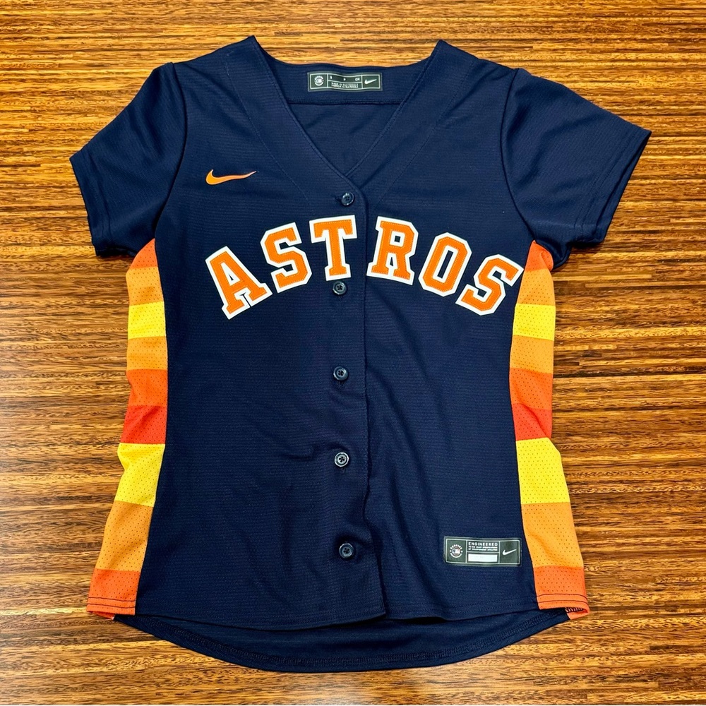 Women's Houston Astros Jose Altuve Nike Replica Player Jersey size small EUC